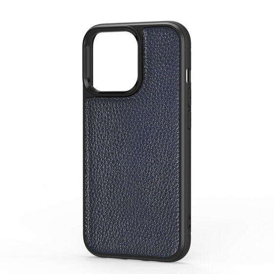 iPhone 13 Uyumlu Kılıf Wiwu Genuine Leather Plastic Calfskin Orjinal Deri Kapak