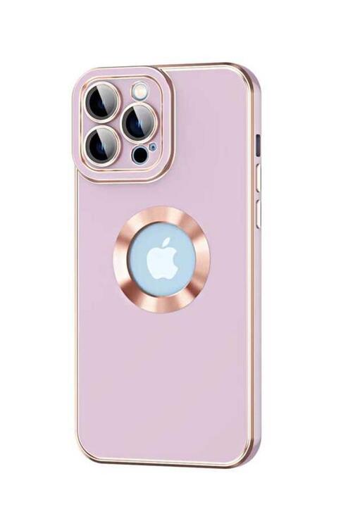 iPhone 14 Pro Kılıf Kamera Korumalı Logo Çevresi Halka Tasarım Lüx Kapak