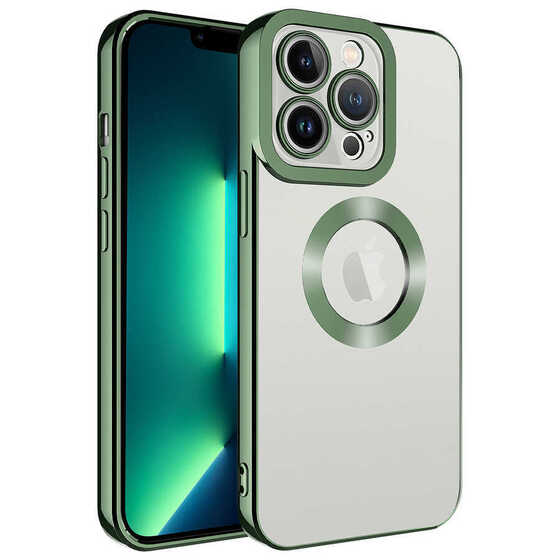 Iphone 14 Pro Kılıf Uyumlu Köşeleri Renkli Şeffaf Kamera Korumalı Silikon Luxury Kapak