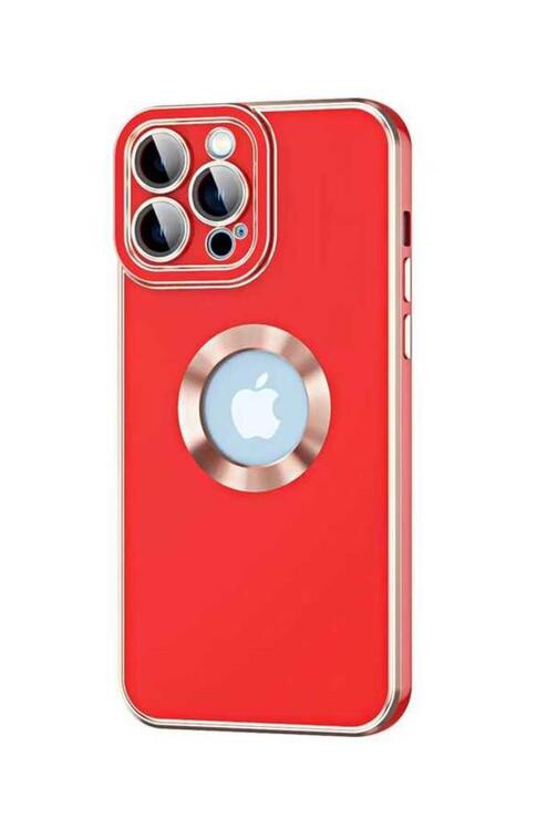 iPhone 14 Pro Max Kılıf Kamera Korumalı Logo Çevresi Halka Tasarım Lüx Kapak