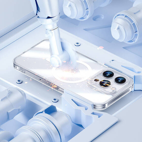 iPhone 14 Pro Max Kılıf Magsafe Özellikli Kamera Korumalı Benks Corning Glass Serisi Şeffaf