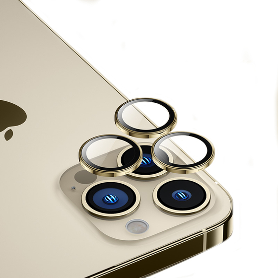 iPhone 14 Pro Max ​Uyumlu Benks King Kong PVD Kamera Lens Koruyucu Gold