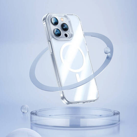 iPhone 14 Pro Uyumlu Kılıf Magsafe Şarj Özellikli Kamera Korumalı Benks Corning Glass Serisi Şeffaf