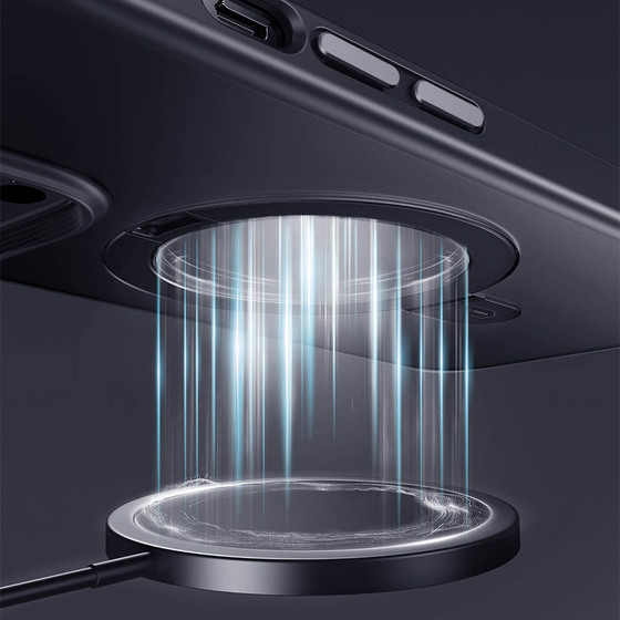 iPhone 14 Uyumlu Kılıf Wiwu ZMM-010 Magsafe Şarj Özellikli Mat Transparan Standlı Kapak