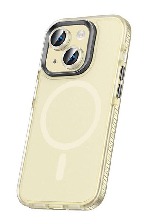 iPhone 15 Kılıf Airbagli Magsafe Wireless Şarj Özellikli Klaptika Kapak