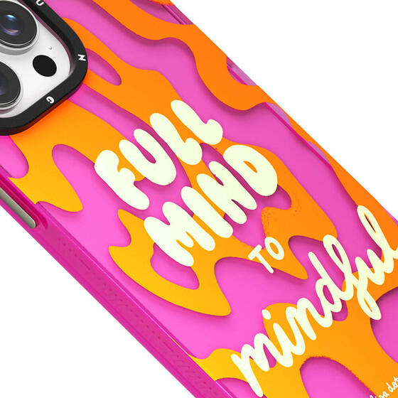 iPhone 15 Kılıf Yazı Desenli Youngkit Mindfullness Serisi Kapak Mor