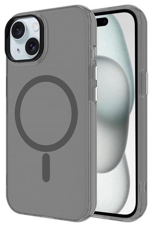 iPhone 15 Plus Kılıf Magsafe Şarj Özellikli Buzlu Transparan C-Pro Sert Kapak