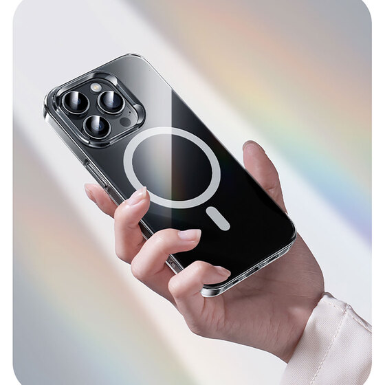 iPhone 15 Plus Uyumlu Kılıf Magsafe Şarj Özellikli Benks ​​​​​​Crystal Serisi Şeffaf Kapak