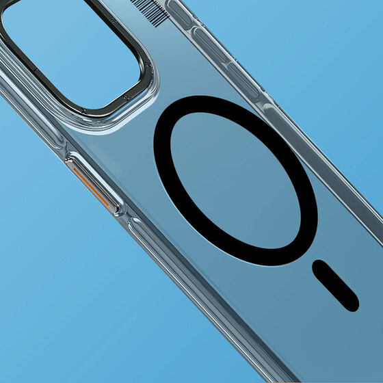iPhone 15 Plus Uyumlu Kılıf Magsafe Şarj Özellikli Şeffaf Youngkit Crystal Shield Serisi Kapak Siyah