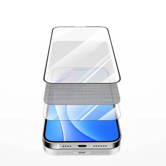 iPhone 15 Plus Uyumlu Recci RSP-A03SD 3D HD Full Transparan Temperli Cam Ekran Koruyucu