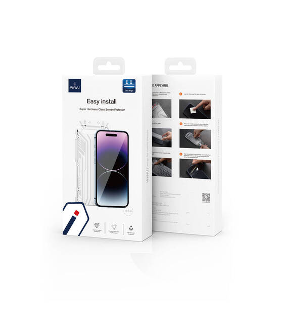 iPhone 15 Plus Uyumlu Wiwu SQ-005 Easy İnstall iVista Super Hardness Ekran Koruyucu