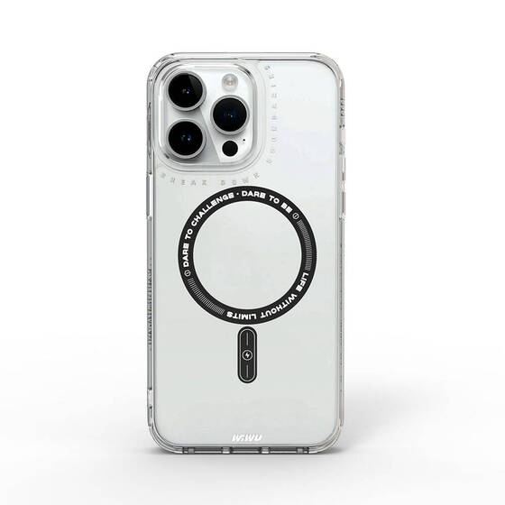 iPhone 15 Pro Kılıf Magsafe Şarj Özellikli Wiwu Basic Color J Serisi Kapak Beyaz