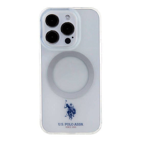 iPhone 15 Pro Max Kılıf U.S. Polo Assn. Orjinal Lisanslı Magsafe Şarjlı Transparan Tasarım Şeffaf