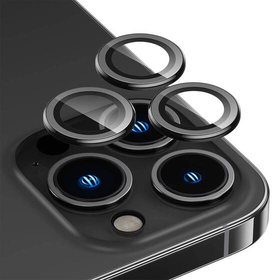 iPhone 15 Pro Max Uyumlu Benks DR Sapphire Kamera Lens Koruyucu Siyah