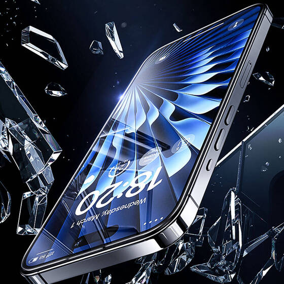 iPhone 15 Pro Max Uyumlu Benks Glass Warrior Sapphire Coating Ekran Koruyucu Kolay Uygulama Aparatlı