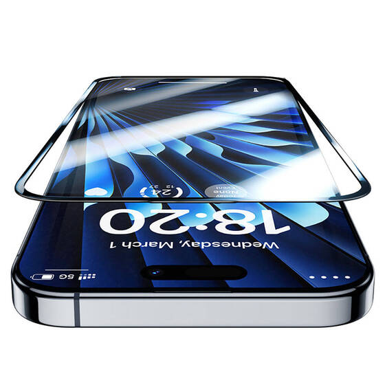 iPhone 15 Pro Max Uyumlu Benks V Pro Sapphire Shield Ekran Koruyucu Kolay Uygulama Aparatlı