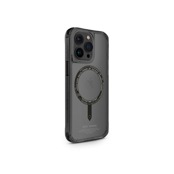 iPhone 15 Pro Max Uyumlu Kılıf SkinArma Şeffaf Airbag Tasarım Magsafe Şarj Özellik Saido Kapak Siyah