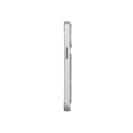iPhone 15 Pro Max Uyumlu Kılıf SkinArma Şeffaf Renk Geçişli Airbag Tasarımlı Standlı Cosmo Kapak Gri