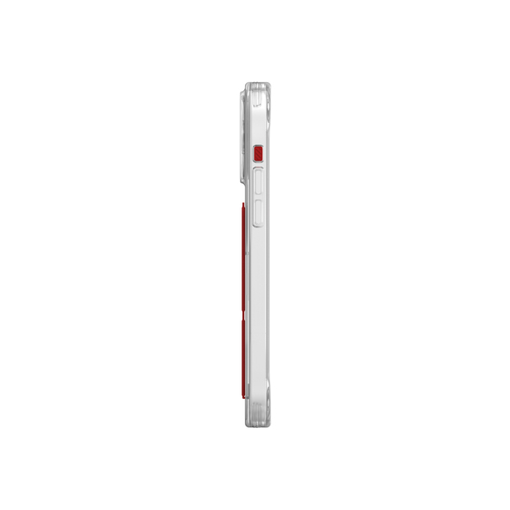 iPhone 15 Pro Max Uyumlu Kılıf SkinArma Standlı Şeffaf Tasarımlı Apex Kapak Kırmızı