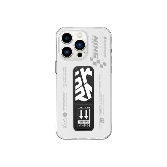 iPhone 15 Pro Max Uyumlu Kılıf SkinArma Standlı Şeffaf Tasarımlı Apex Kapak Siyah