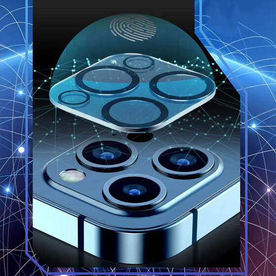 iPhone 15 Pro Max Uyumlu Şeffaf Lens Koruyucu Go Des Lens Shield CL-14 Kamera Protector
