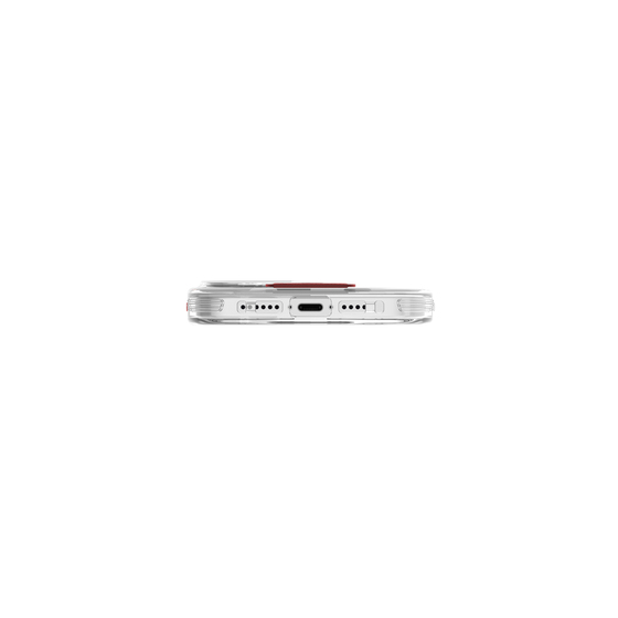 iPhone 15 Pro Uyumlu Kılıf SkinArma Standlı Şeffaf Tasarımlı Apex Kapak Kırmızı