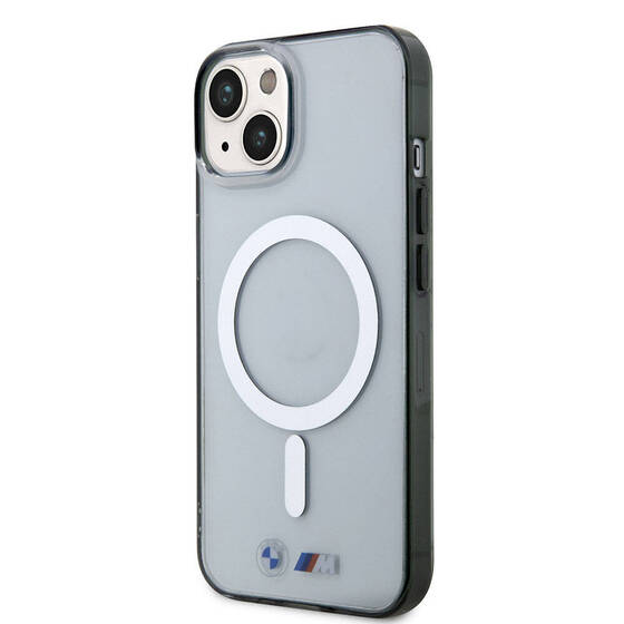 iPhone 15 Uyumlu Kılıf BMW Magsafe Şarjlı Transparan Silver Ring Orjinal Lisanslı Kapak Şeffaf