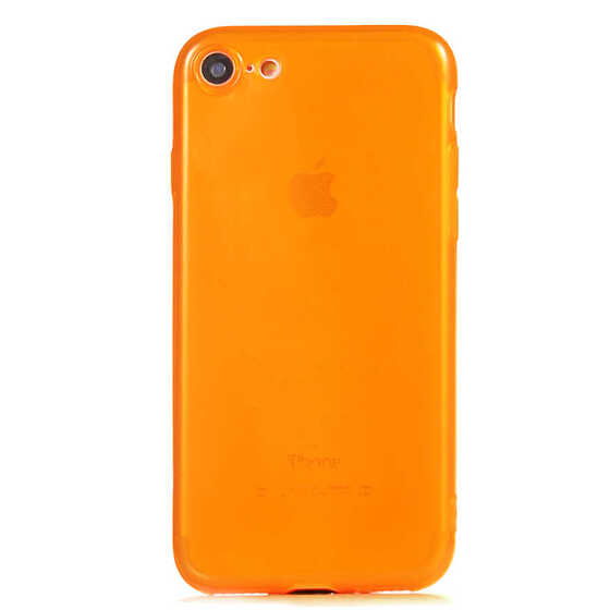 iPhone SE 2020 Kılıf Kamera Çıkıntılı Renki Transparan Mun Silikon