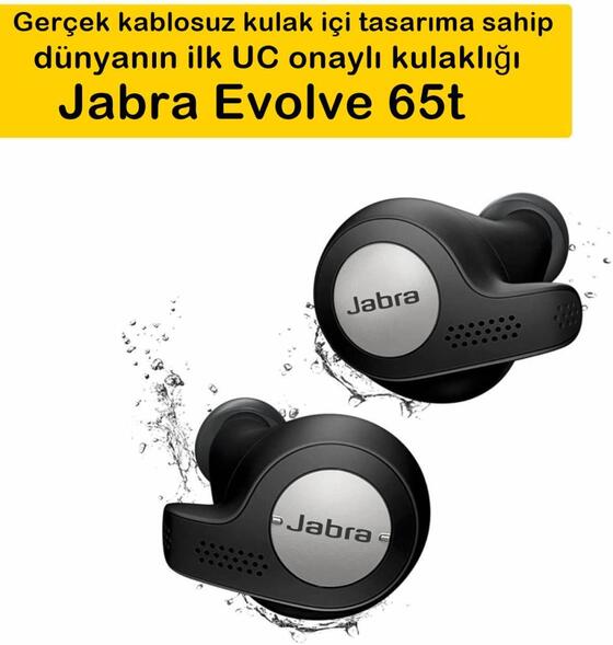 Jabra Evolve 65T MS Bluetooth Kulaklık Titanyum Siyah