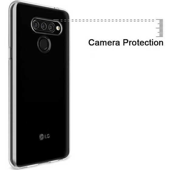 LG Q60 Şeffaf Süper Silikon Kılıf
