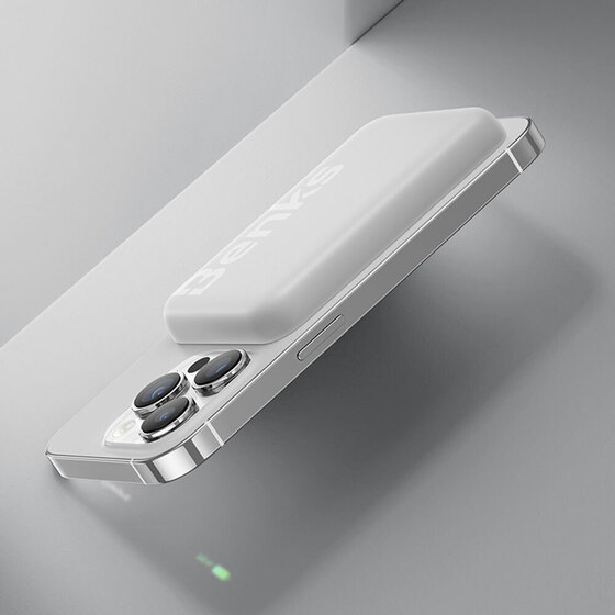 Magsafe Powerbank Benks MP10 İnce Tasarımlı Powerbank 6000mAh Beyaz