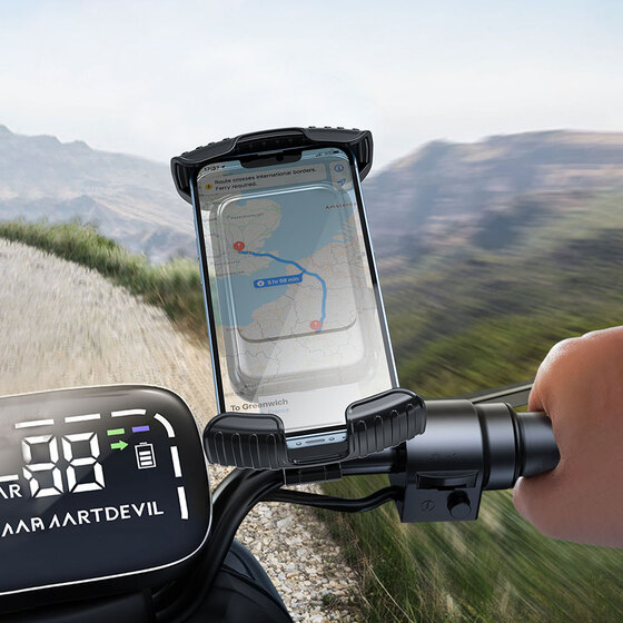 Motosiklet ve Bisiklet Telefon Tutucu Wiwu CH037 Sarsıntı Önleme 360 Derece Dönebilen Ayarlanabilir