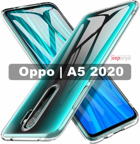 Oppo A5 2020 Şeffaf Kaliteli Sararmaz İnce Esnek Silikon Kılıf