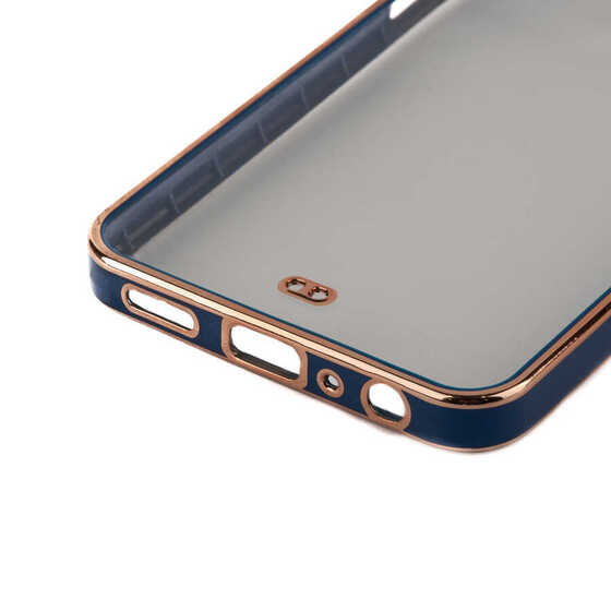 Oppo A55 4G Kılıf Kamera Korumalı Kenarları Renkli Şeffaf Voit Silikon
