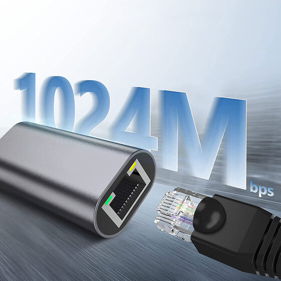 QG04 Type-C to RJ45 Ethernet Dönüştürücü Kablo 1024Mbps 22cm