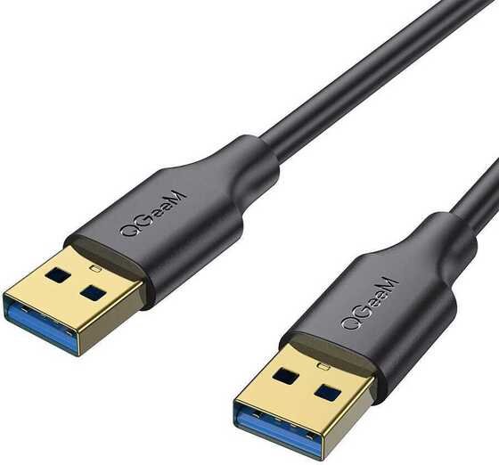 Qgeem QG-CVQ19 USB To USB Kablo 91 cm 5 Gbps Yüksek Hızlı Veri Aktarım Kablousu Altın Kaplama