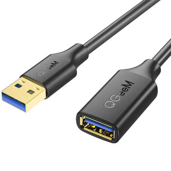 Qgeem QG-CVQ21 USB 3.0 Uzatma Kablosu 183 cm 5 Gbps USB-A Male to Female / Erkek ve Dişi USB