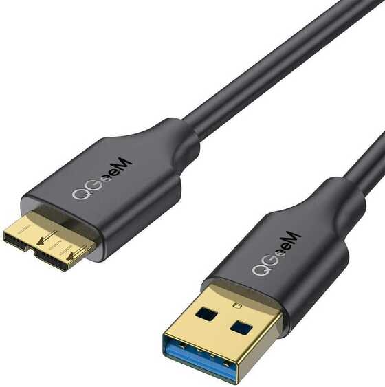 Qgeem QG-CVQ22 USB to Micro Usb Kablo 183 cm 5 Gbps Veri Akarımı Altın Kaplama Uçlar