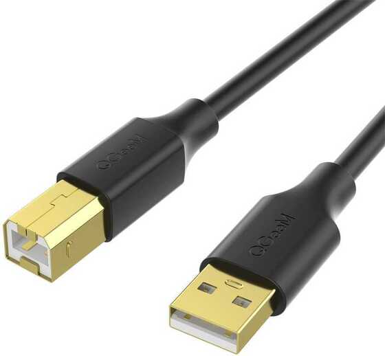 Qgeem QG-CVQ23 USB-A to USB-B Kablo 183 cm Yazıcı Kablosu 480 Mbps Veri Aktarım