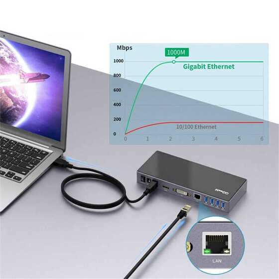 Qgeem QG-D3901 Type-C Hub 14 in 1 HDMI - VGA - RJ45 - USB-A/B - Aux Çoğaltıcı Adaptör