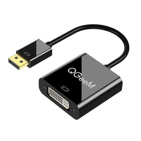 Qgeem QG-HD24 DVI To Display Port Dönüştürücü Adaptör 4K 30Hz Görüntü Aktarım