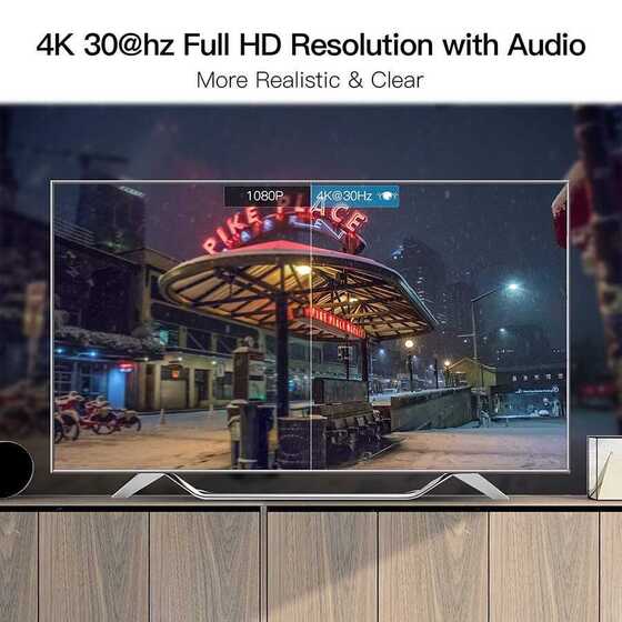 Qgeem QG-HD27 DVI to Mini Display Port Dönüştürücü Adaptör 4K 30Hz Görüntü Aktarım