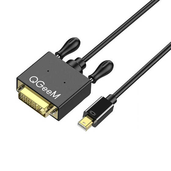Qgeem QG-HD30 DVI To Mini Display Port Kablo 183 cm 1080p Full HD 60Hz Görüntü Aktarım Kablosu