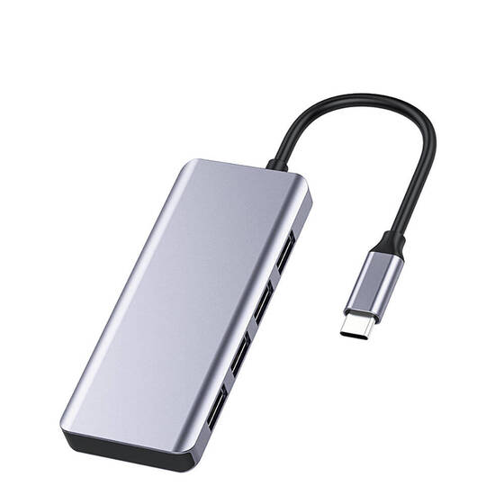 Recci RH06 Type-C to 4 USB3.0/Micro Bağlantı Özellikli 5in1 USB Çoğaltıcı Hub