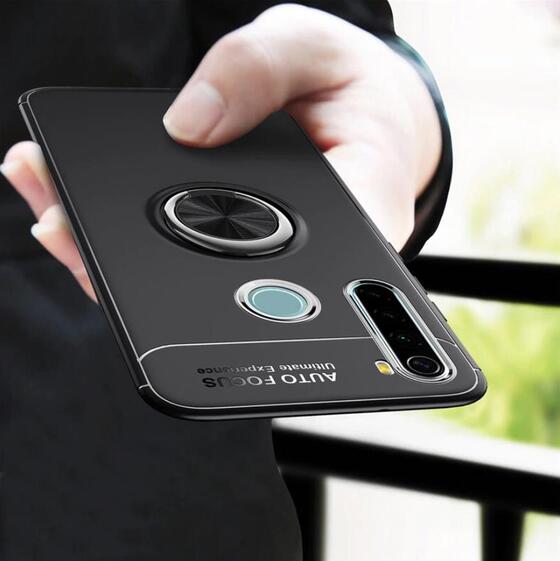 Redmi Note 8T Yüzüklü Standlı Manyetik Kamera Korumalı Kılıf