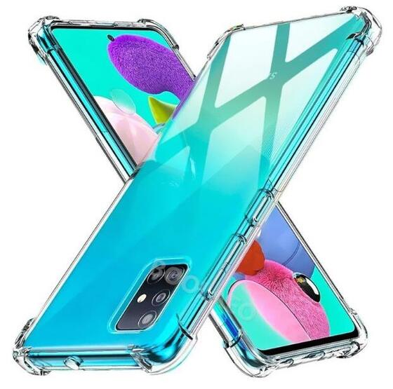 Samsung Galaxy A51 Köşeleri Airbagli Anti Şok Şeffaf Kılıf