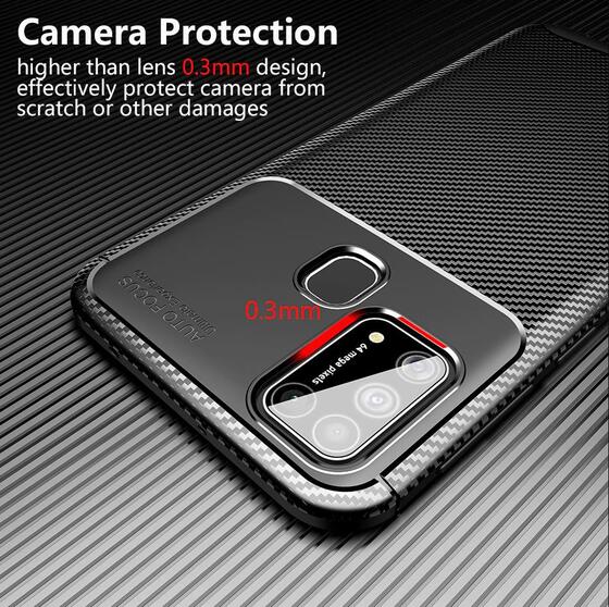 Samsung Galaxy M31 Kaliteli Elde Kaymayan Kamera Korumalı Kılıf