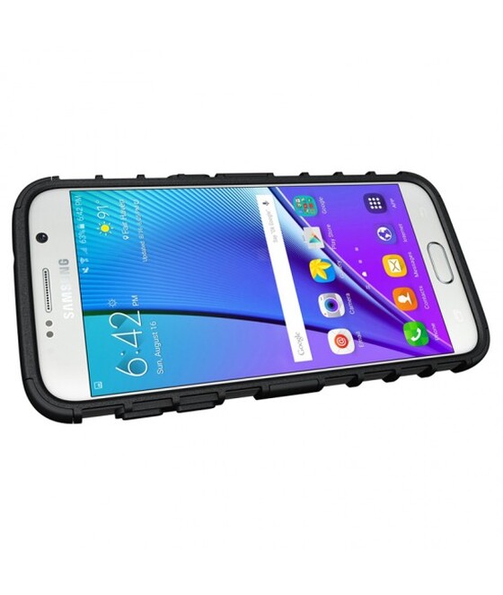 Samsung Galaxy S7 - S7 Edge Cepon Siyah Heavy Kapak