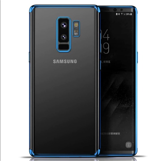 Samsung Galaxy S9 İnce Köşeleri Renkli Şeffaf Kılıf