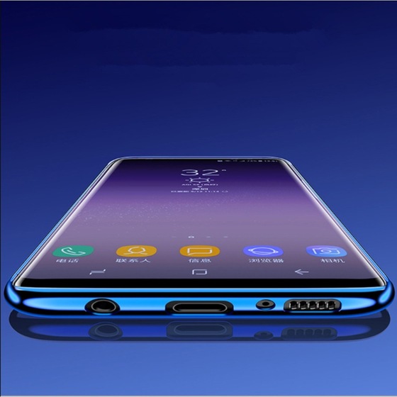 Samsung Galaxy S9 İnce Köşeleri Renkli Şeffaf Kılıf